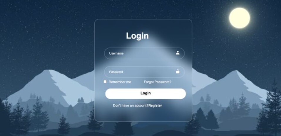 login page